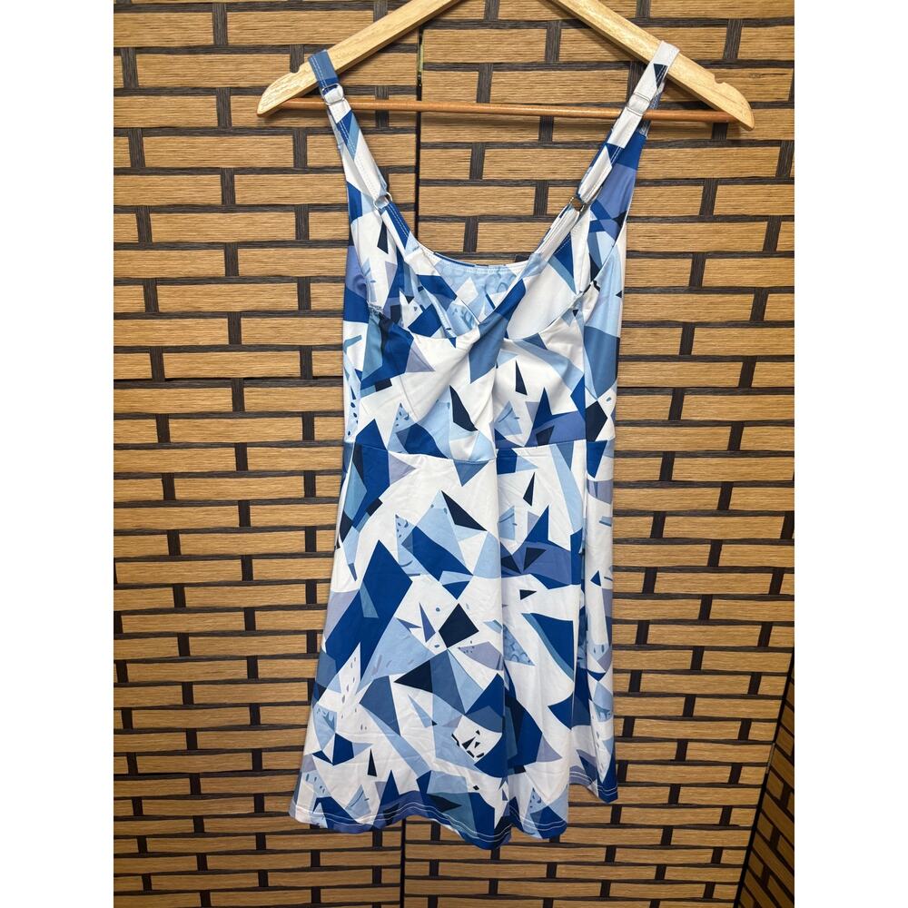 Ggov Blue Geometric‎ Print Active Dress Size Small